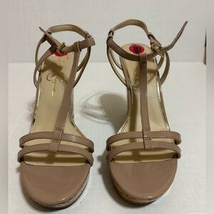 Jessica Simpson Tan Strappy Heels